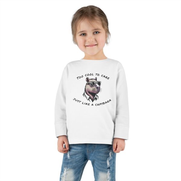 Toddler Long Sleeve Tee with Adorable Capybara Design – Soft, Warm, and Fun for Everyday Wear