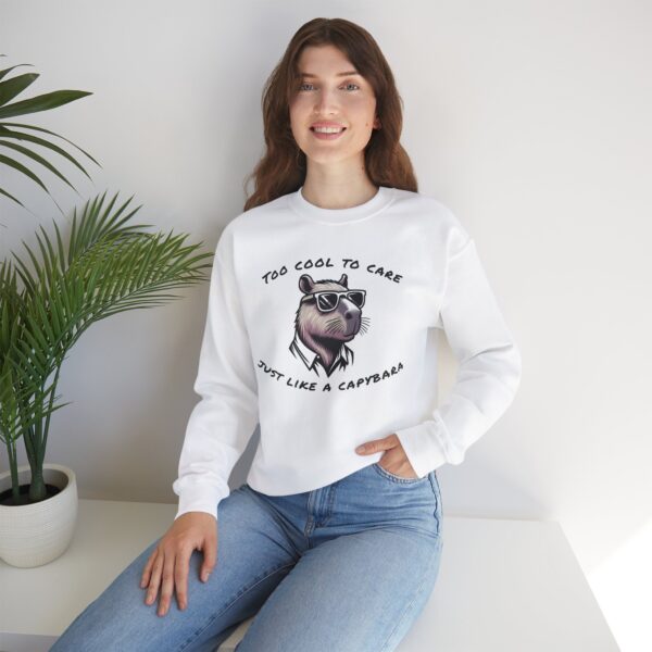 Unisex Heavy Blend™ Crewneck Sweatshirt with Cute Capybara Design – Embrace Comfort Every Day