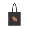 "Capybara Cotton Canvas Tote Bag – Eco-Friendly and Cute Design for Everyday Use"