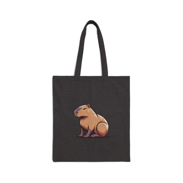 "Capybara Cotton Canvas Tote Bag – Eco-Friendly and Cute Design for Everyday Use"