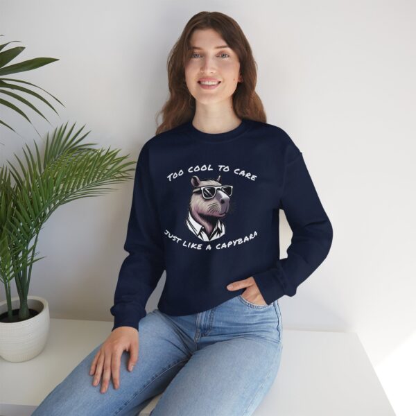 Unisex Heavy Blend™ Crewneck Sweatshirt with Cute Capybara Design – Embrace Comfort Every Day
