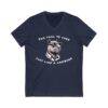 Unisex Short Sleeve V-Neck T-Shirt with Cute Capybara Design – Comfortable Casual Wear