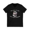 Unisex Short Sleeve V-Neck T-Shirt with Cute Capybara Design – Comfortable Casual Wear