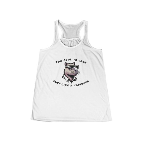 Womens Flowy Racerback Tank with Adorable Capybara Design – Lightweight, Stylish, and Fun for Summer