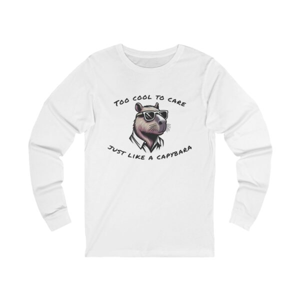 Unisex Jersey Long Sleeve Tee with Unique Capybara Design – Comfortable and Stylish Top