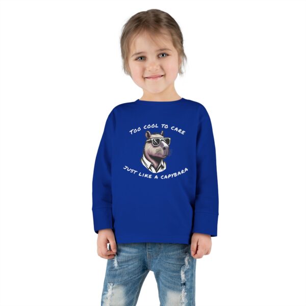Toddler Long Sleeve Tee with Adorable Capybara Design – Soft, Warm, and Fun for Everyday Wear