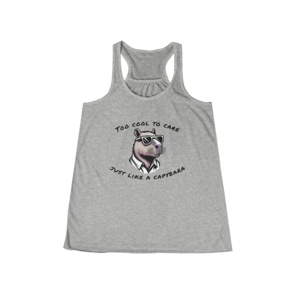 Womens Flowy Racerback Tank with Adorable Capybara Design – Lightweight, Stylish, and Fun for Summer