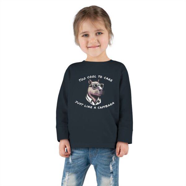 Toddler Long Sleeve Tee with Adorable Capybara Design – Soft, Warm, and Fun for Everyday Wear