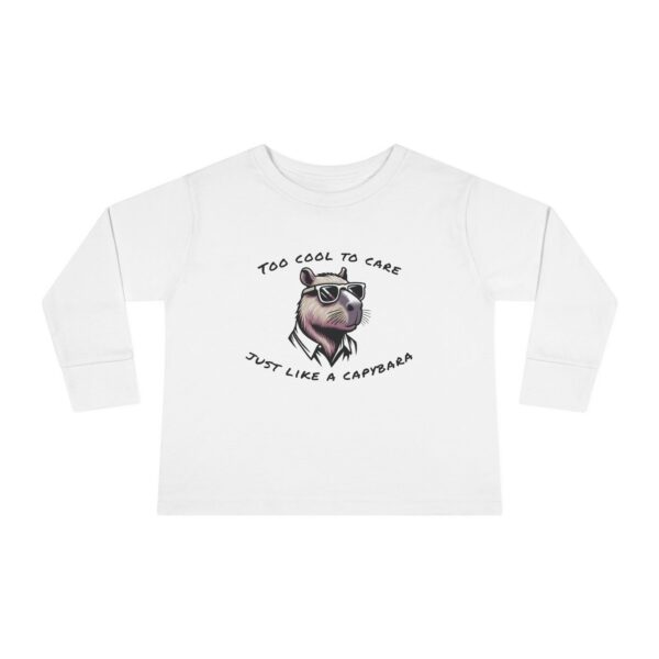 Toddler Long Sleeve Tee with Adorable Capybara Design – Soft, Warm, and Fun for Everyday Wear