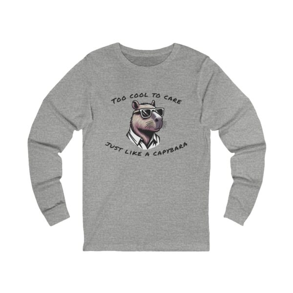 Unisex Jersey Long Sleeve Tee with Unique Capybara Design – Comfortable and Stylish Top