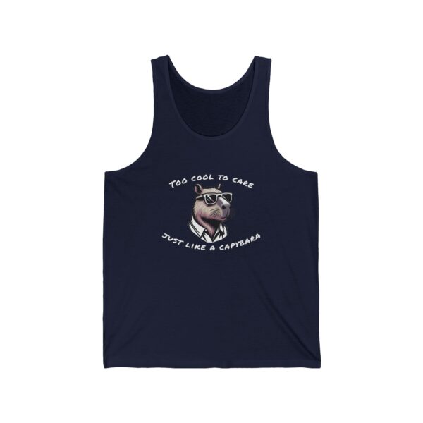 Unisex Jersey Tank Top with Cute Capybara Design – Perfect for Summer Style