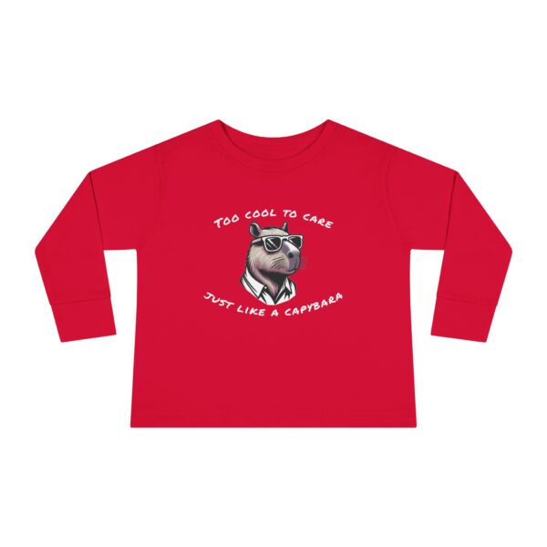 Toddler Long Sleeve Tee with Adorable Capybara Design – Soft, Warm, and Fun for Everyday Wear