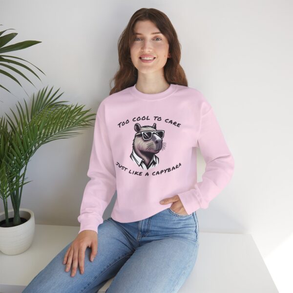 Unisex Heavy Blend™ Crewneck Sweatshirt with Cute Capybara Design – Embrace Comfort Every Day