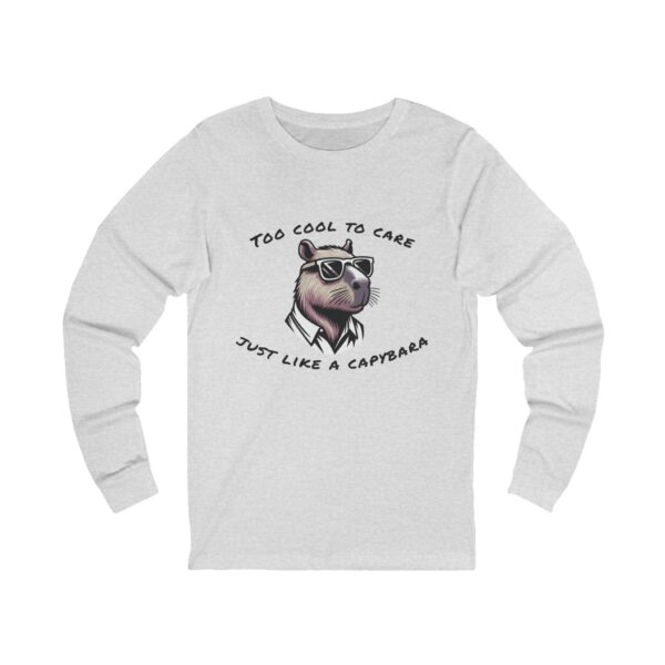 Unisex Jersey Long Sleeve Tee with Unique Capybara Design – Comfortable and Stylish Top
