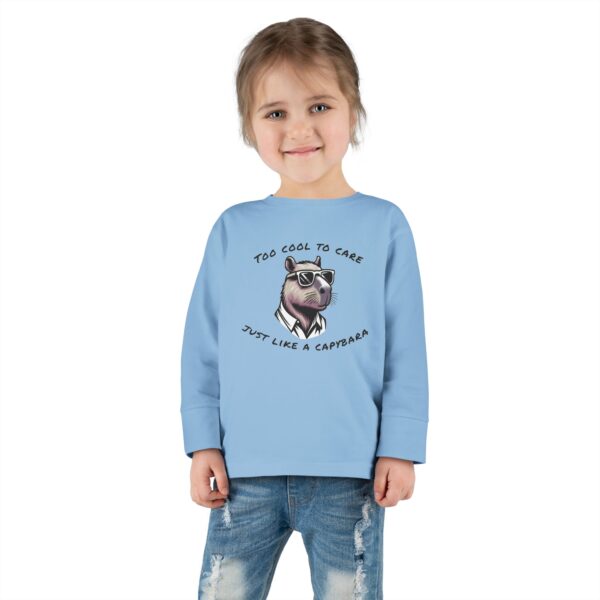 Toddler Long Sleeve Tee with Adorable Capybara Design – Soft, Warm, and Fun for Everyday Wear