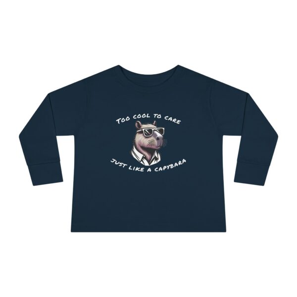 Toddler Long Sleeve Tee with Adorable Capybara Design – Soft, Warm, and Fun for Everyday Wear
