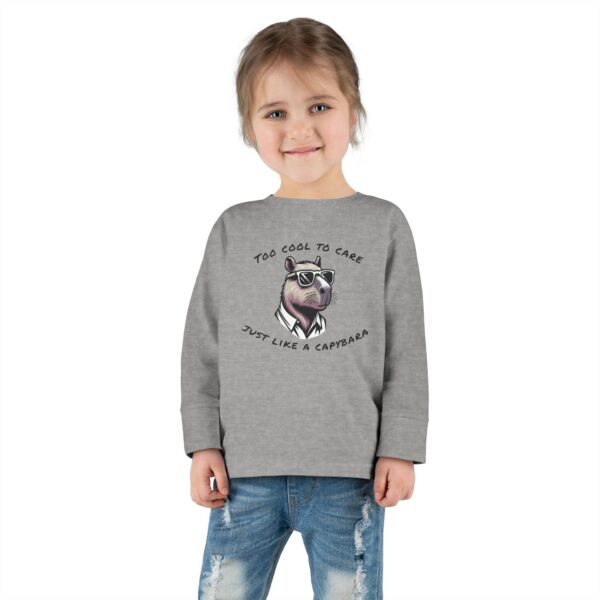 Toddler Long Sleeve Tee with Adorable Capybara Design – Soft, Warm, and Fun for Everyday Wear
