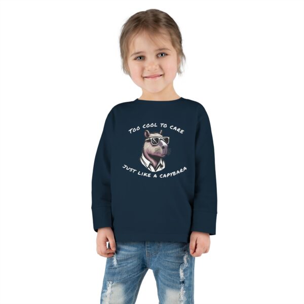 Toddler Long Sleeve Tee with Adorable Capybara Design – Soft, Warm, and Fun for Everyday Wear
