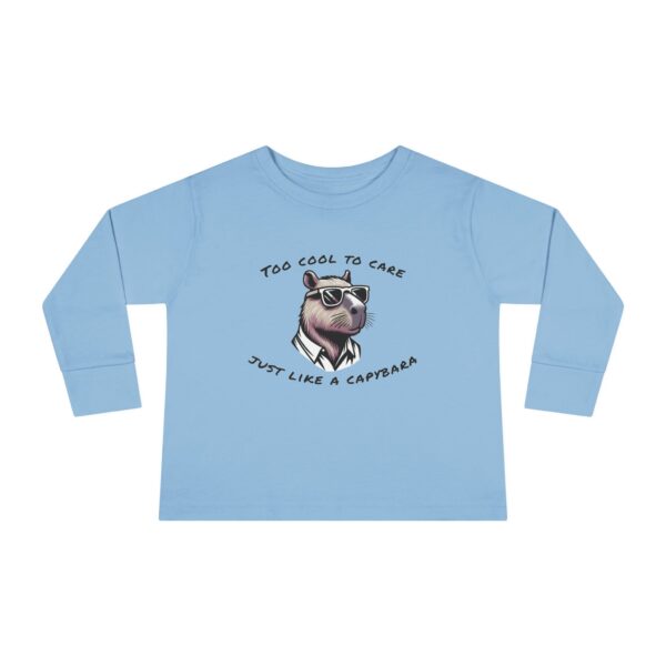 Toddler Long Sleeve Tee with Adorable Capybara Design – Soft, Warm, and Fun for Everyday Wear