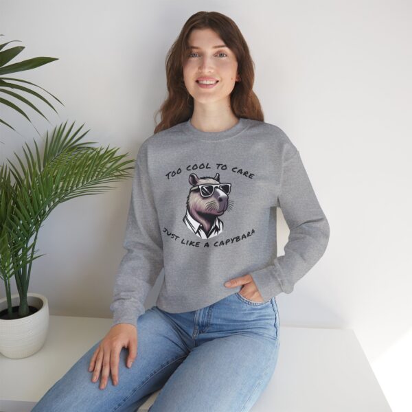 Unisex Heavy Blend™ Crewneck Sweatshirt with Cute Capybara Design – Embrace Comfort Every Day
