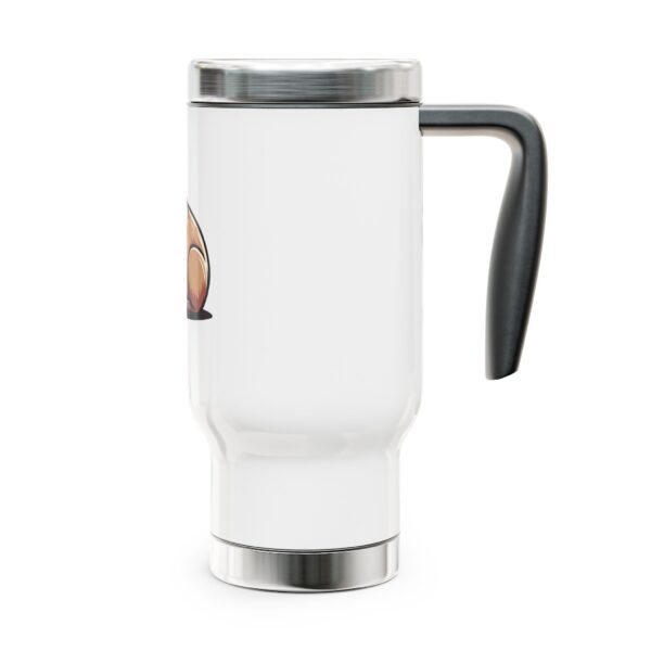 Capybara Stainless Steel Travel Mug with Handle – Durable 14oz Insulated Mug with Cute Capybara Design
