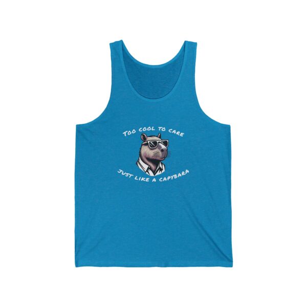 Unisex Jersey Tank Top with Cute Capybara Design – Perfect for Summer Style