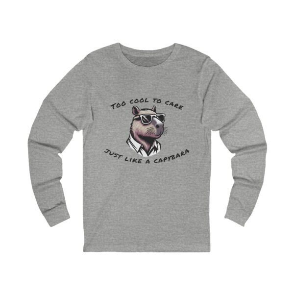 Unisex Jersey Long Sleeve Tee with Unique Capybara Design – Comfortable and Stylish Top