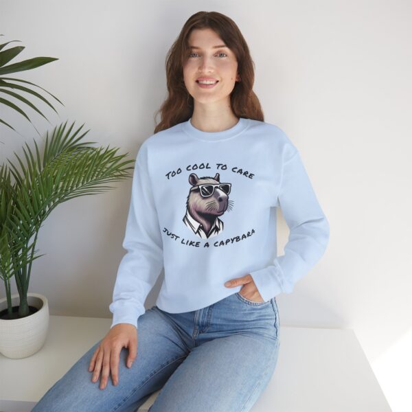 Unisex Heavy Blend™ Crewneck Sweatshirt with Cute Capybara Design – Embrace Comfort Every Day