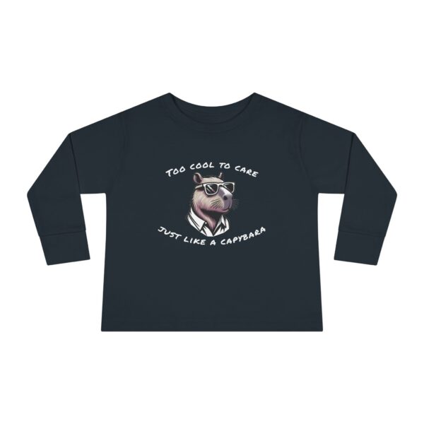Toddler Long Sleeve Tee with Adorable Capybara Design – Soft, Warm, and Fun for Everyday Wear