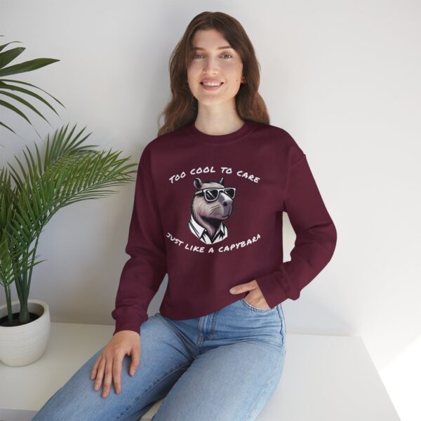 Unisex Heavy Blend™ Crewneck Sweatshirt with Cute Capybara Design – Embrace Comfort Every Day