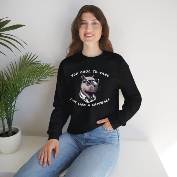 Unisex Heavy Blend™ Crewneck Sweatshirt with Cute Capybara Design – Embrace Comfort Every Day