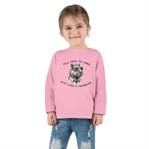 Toddler Long Sleeve Tee with Adorable Capybara Design – Soft, Warm, and Fun for Everyday Wear