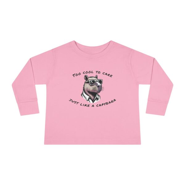 Toddler Long Sleeve Tee with Adorable Capybara Design – Soft, Warm, and Fun for Everyday Wear