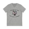 Unisex Short Sleeve V-Neck T-Shirt with Cute Capybara Design – Comfortable Casual Wear