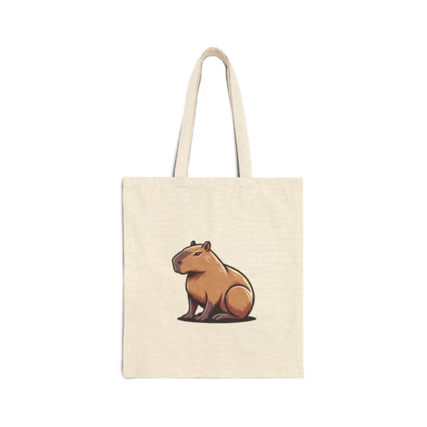 "Capybara Cotton Canvas Tote Bag – Eco-Friendly and Cute Design for Everyday Use"