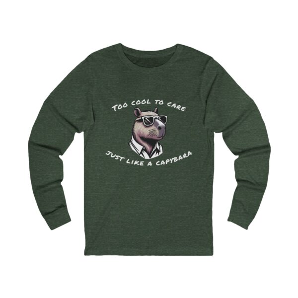 Unisex Jersey Long Sleeve Tee with Unique Capybara Design – Comfortable and Stylish Top