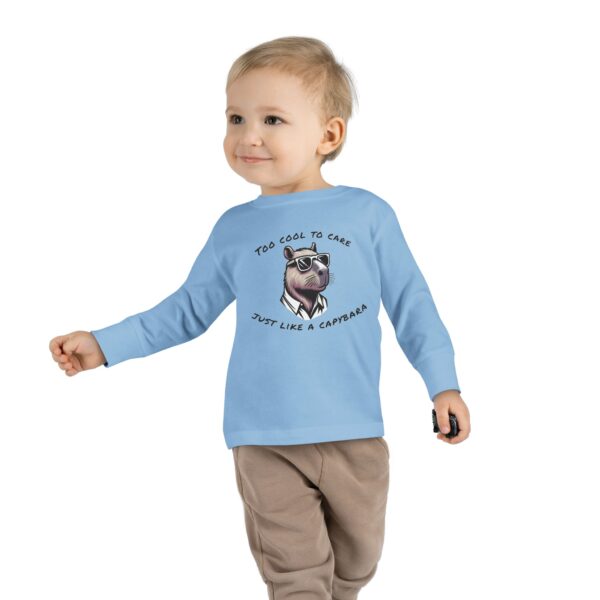 Toddler Long Sleeve Tee with Adorable Capybara Design – Soft, Warm, and Fun for Everyday Wear