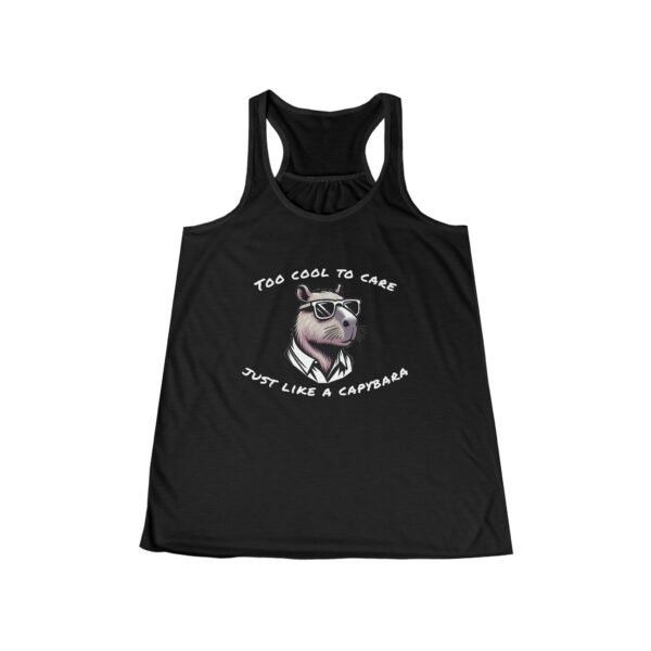 Womens Flowy Racerback Tank with Adorable Capybara Design – Lightweight, Stylish, and Fun for Summer