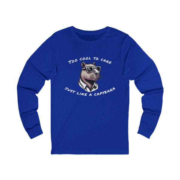 Unisex Jersey Long Sleeve Tee with Unique Capybara Design – Comfortable and Stylish Top