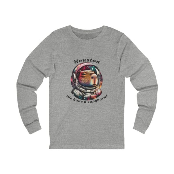 Unisex Jersey Long Sleeve Tee with Unique Capybara Design – Comfortable and Stylish Top