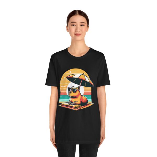 Unisex Jersey Short Sleeve Tee with Adorable Capybara Design – Soft and Stylish T-Shirt