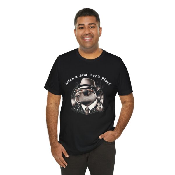 Unisex Jersey Short Sleeve Tee with Adorable Capybara Design – Soft and Stylish T-Shirt