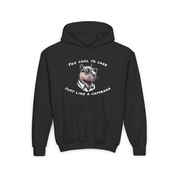 Youth Heavy Blend Hooded Sweatshirt with Cute Capybara Design – Warm, Cozy, and Perfect for Kids