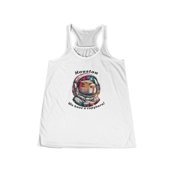 Womens Flowy Racerback Tank with Adorable Capybara Design – Lightweight, Stylish, and Fun for Summer