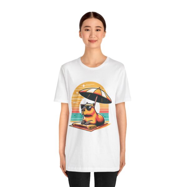 Unisex Jersey Short Sleeve Tee with Adorable Capybara Design – Soft and Stylish T-Shirt