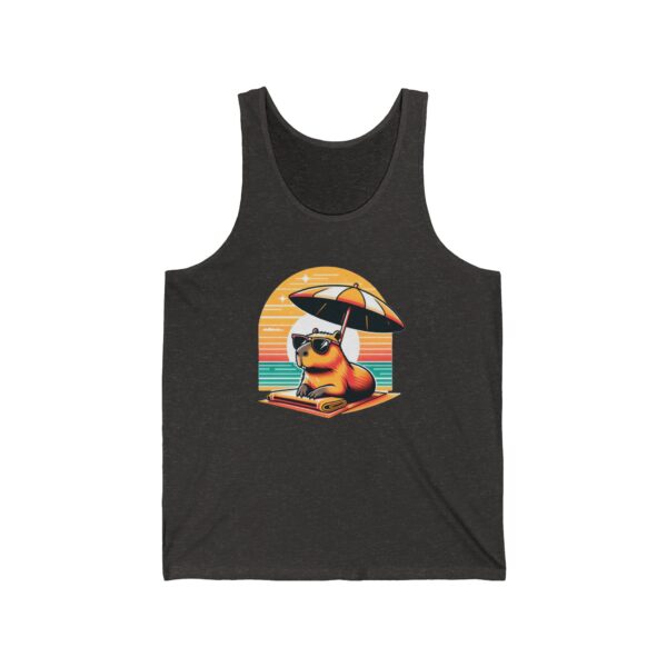 Unisex Jersey Tank Top with Cute Capybara Design – Perfect for Summer Style
