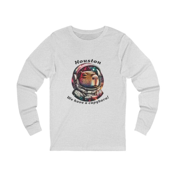 Unisex Jersey Long Sleeve Tee with Unique Capybara Design – Comfortable and Stylish Top