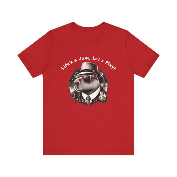 Unisex Jersey Short Sleeve Tee with Adorable Capybara Design – Soft and Stylish T-Shirt