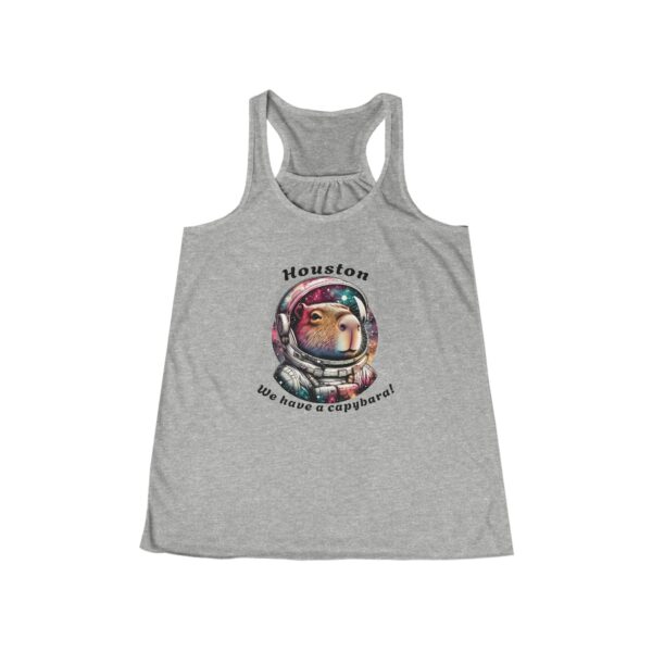 Womens Flowy Racerback Tank with Adorable Capybara Design – Lightweight, Stylish, and Fun for Summer
