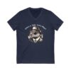 Unisex Short Sleeve V-Neck T-Shirt with Cute Capybara Design – Comfortable Casual Wear